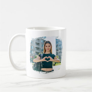 Modernes Grunge Border Foto Kaffeetasse