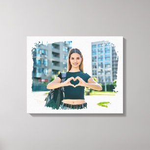 Modernes Grunge Border Foto Leinwanddruck