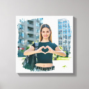 Modernes Grunge Border Foto Leinwanddruck