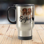 Modernes Grunge Herz Best Friends BESTE FREUNDIN F Reisebecher<br><div class="desc">Design setzt sich aus lustiger und spielerischer Typografie mit Sans Serif und Serif Schriftart zusammen. Fügen Sie ein benutzerdefiniertes Foto hinzu.</div>