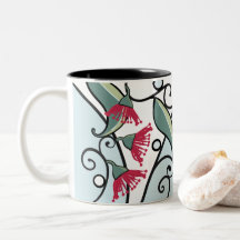 Modernes Gumnut-Design mit hellblauem Hintergrund