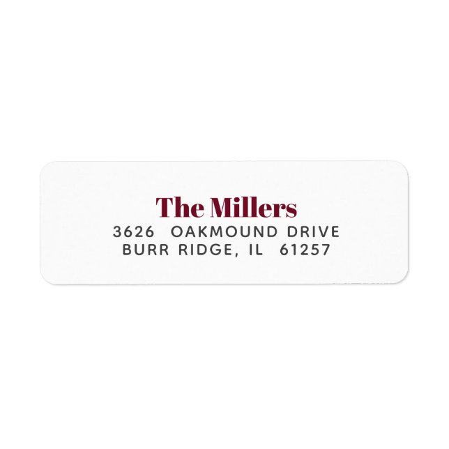 Modernes Gütezeichen für Burgund Merlot Red Holida (Vorne)