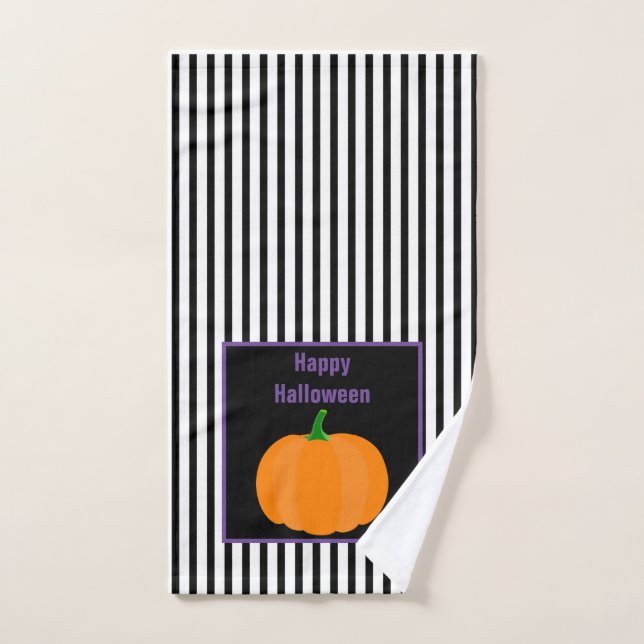Modernes Halloween Pumpkin Dekorationsbad Handtuch (Handtuch)