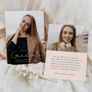 Modernes handgeschriebenes Blush Script 2 Foto Abs Ankündigung