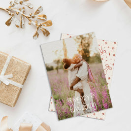 Modernes handgeschriebenes frohes Weihnachtsfest-F Feiertagskarte