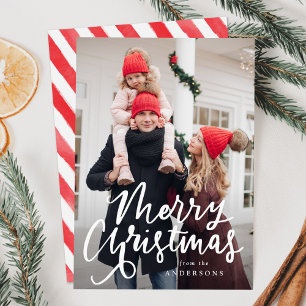 Modernes handgeschriebenes fröhliches Weihnachtssk Feiertagskarte