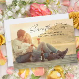 Modernes handgeschriebenes Hochzeitdatum Rett Date Save The Date