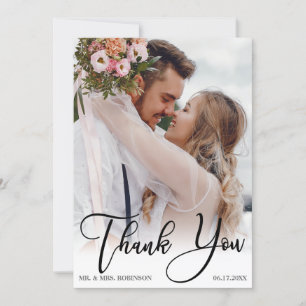 Modernes handgeschriebenes Hochzeitsszenario Foto  Karte