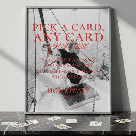 Modernes handgeschriebenes Kartenspiel - Gästebuch