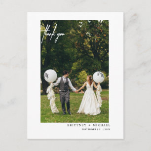 Modernes, handgeschriebenes, minimales Foto Postkarte