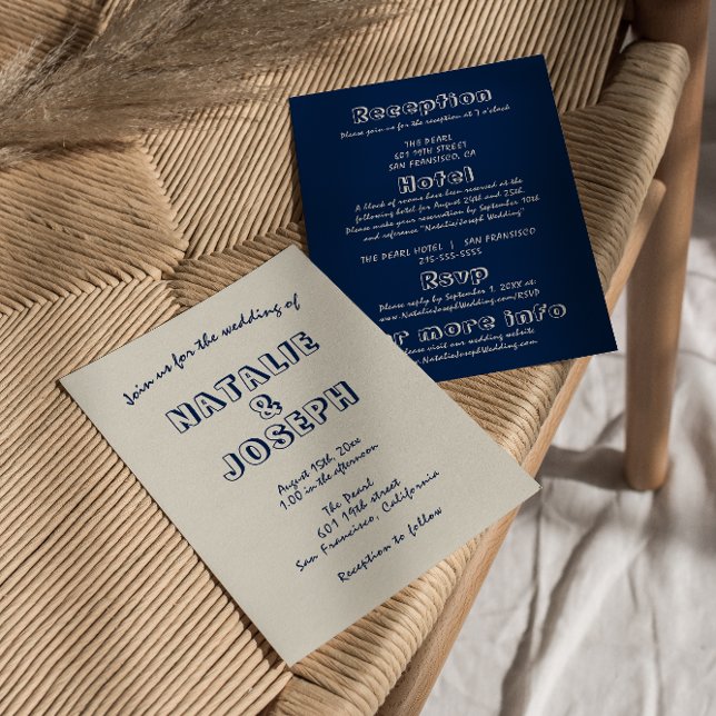 Modernes handgeschriebenes Retro-Ganzes in einer H Einladung (Von Creator hochgeladen)