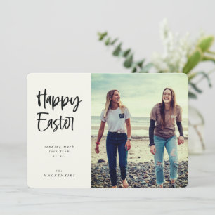 Modernes handgeschriebenes Script Happy Oaster Fot Feiertagskarte