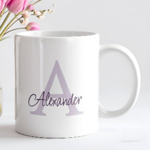 Modernes handgeschriebenes Script Monogram & Name Kaffeetasse