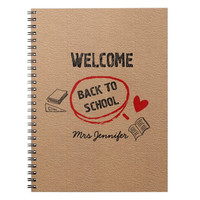 Modernes, handgezeichnetes und mit Buchstaben bedr Notizblock (Vorderseite)