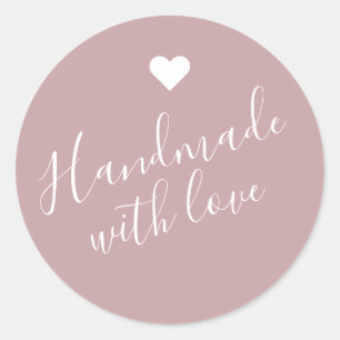 Modernes Handwerk mit Liebe-Drehbuch, hellbraunes  Runder Aufkleber