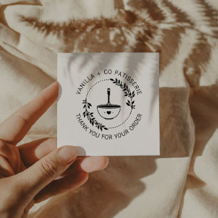 Modernes Handwerk mit Liebe Whisky Bäckerei Quadratische Visitenkarte