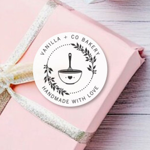 Modernes Handwerk mit Liebe Whisky Bäckerei Runder Aufkleber