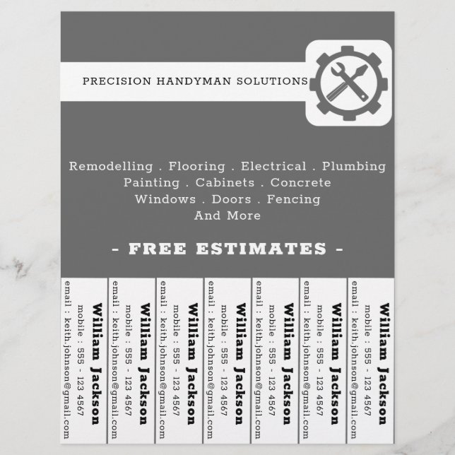 Modernes Handwerker-Bau-Logo Flyer (Vorne)