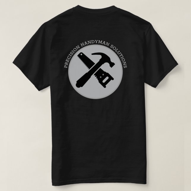 Modernes Handwerker-Bau-Logo T-Shirt (Design Rückseite)