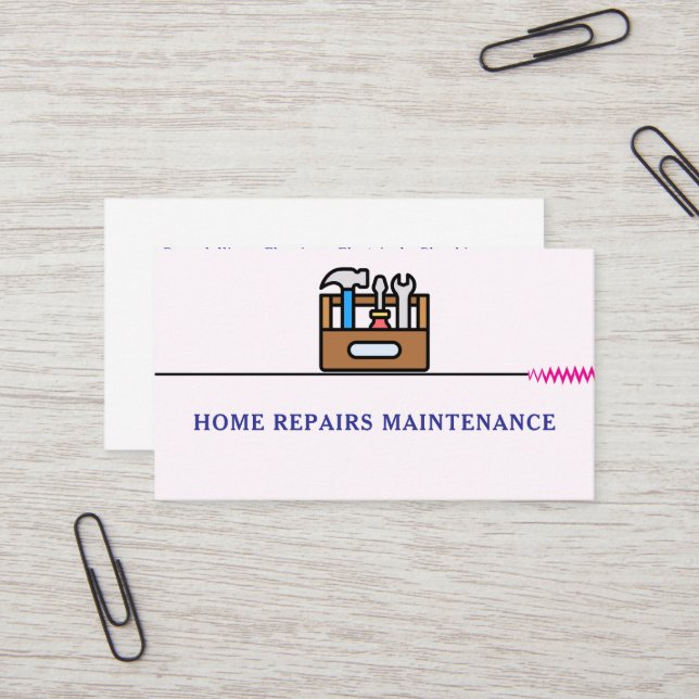 Modernes Handwerker-Bau-Logo Visitenkarte (Vorderseite/Rückseite Beispiel)
