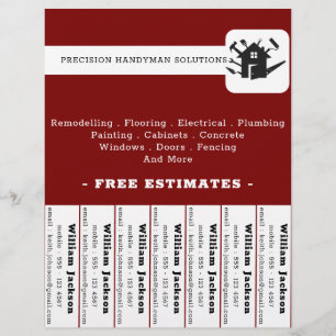 Modernes Handwerker-Bauunternehmen mit individuell Flyer