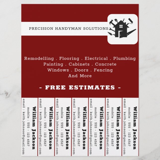 Modernes Handwerker-Bauunternehmen mit individuell Flyer (Vorne)