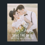 Modernes Handwriting-Foto Save the Date Flyer<br><div class="desc">Personalisieren Sie diesen modernen Save the Date Flyer mit Ihrem individuellen Foto,  Ihren Namen,  Datum und Ort. BUDGET-FLYER: UPGRADE FÜR DAS THICKER-PAPIER - KEINE ENVELOPEN INBEGRIFFEN. TRANSFER DESIGN FUNKTION IST AUF DER PRODUKTSEITE (OPTIONAL) VERFÜGBAR.</div>