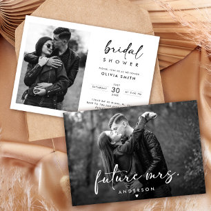 Modernes Handwriting-Script-Foto-Brautparty Einladung