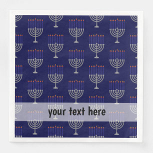 Modernes Hanukkah-Muster Serviette