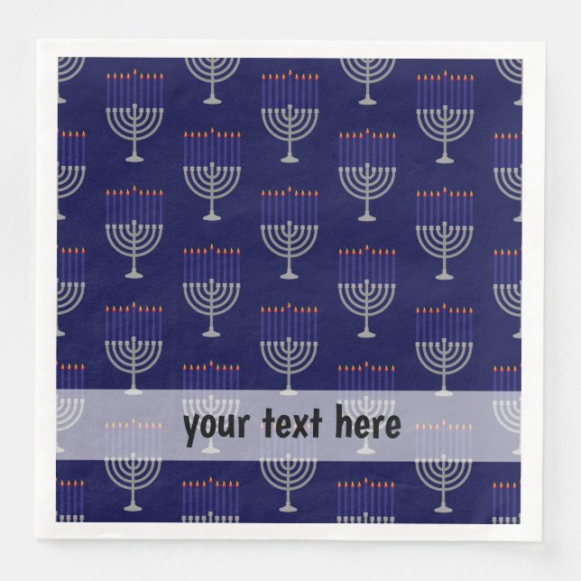 Modernes Hanukkah-Muster Serviette (Vorderseite)