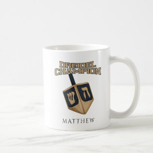 Modernes Hanukkah Niedlich Dreidel Champion Festiv Kaffeetasse