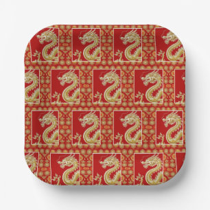 Modernes Happy Chinese New Year Modernes Asian Mus Pappteller