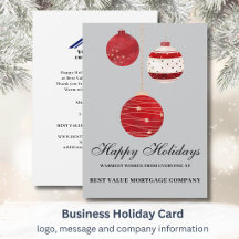 Modernes Happy Holidays Flat Watercolor Business