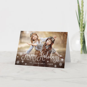 Modernes Happy Holidays FOTO Weihnachtsgrüße Karte
