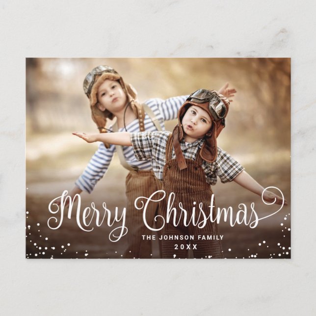 Modernes Happy Holidays FOTO Weihnachtsgrüße Postkarte (Vorderseite)