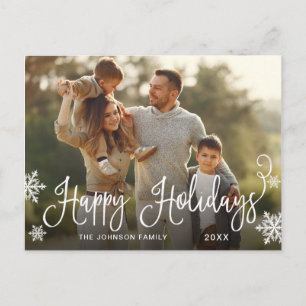 Modernes Happy Holidays FOTO Weihnachtsgrüße Postkarte