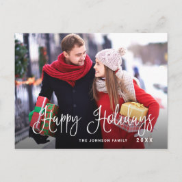 Modernes Happy Holidays FOTO Weihnachtsgrüße Postkarte