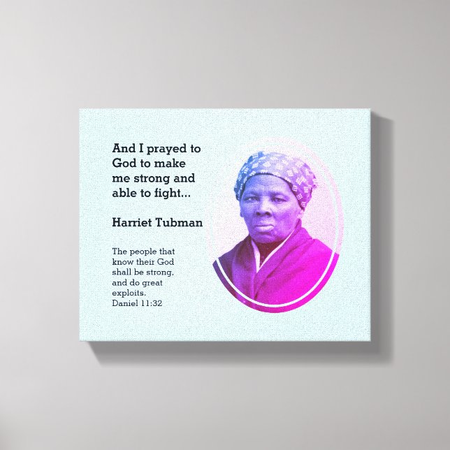 Modernes HARRIET TUBMAN Zitat Leinwanddruck (Vorderseite)