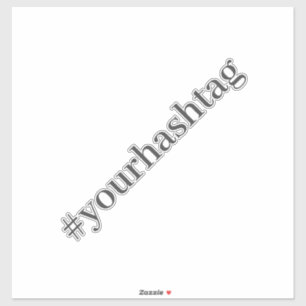 Modernes Hashtag Aufkleber