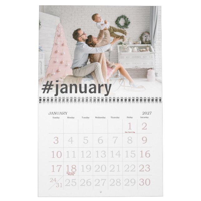 Modernes Hashtag | Foto 2023 Kalender (Jan 2027)