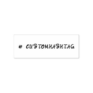 Modernes Hashtag Minimalistisches stilvolles ind Permastempel