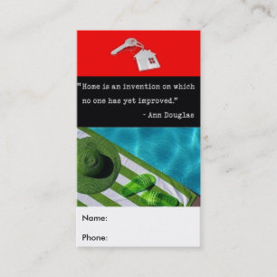 Modernes Haus mit Pool Real Anwesen Visitenkarte