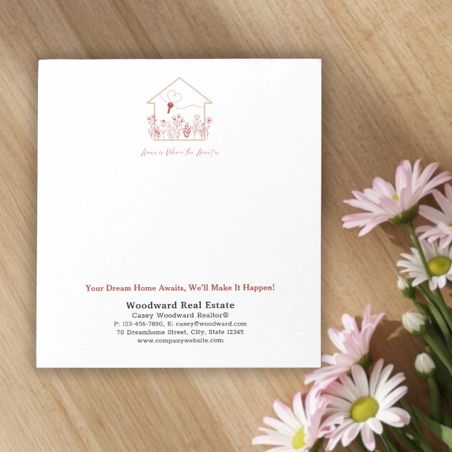 Modernes Haus Schlüssellinie Kunst | Realtor Perso Notizblock (Von Creator hochgeladen)