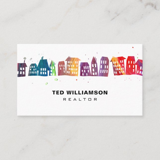 Modernes Haus-wirkliches Anwesenberuflicher Visitenkarte (Vorderseite)