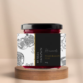 Modernes hausgemachtes Granatapfelsieb Lebensmitteletikett