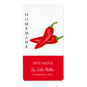 Modernes, hausgemachtes Hot-Sauce-Label
