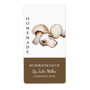 Modernes, hausgemachtes Mushroom Sauce-Label