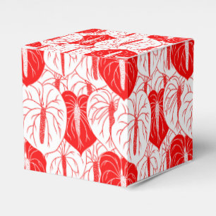 Modernes hawaiianisches Anthurium-Druckmuster Geschenkschachtel