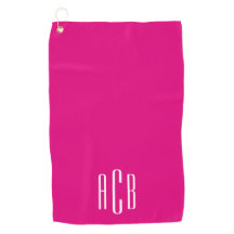 Modernes, heißes Rosa und weißes Monogramm mit dre