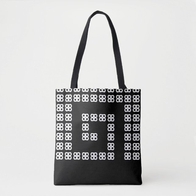 Modernes helikoidales abstraktes Design in Schwarz (Vorderseite)